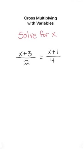How to Cross-Multiply with Variables #mathshorts