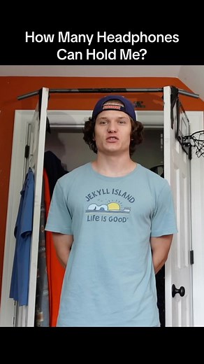 Evan C on Instagram: "how many headphones can hold me? #funny #howmany #reels"