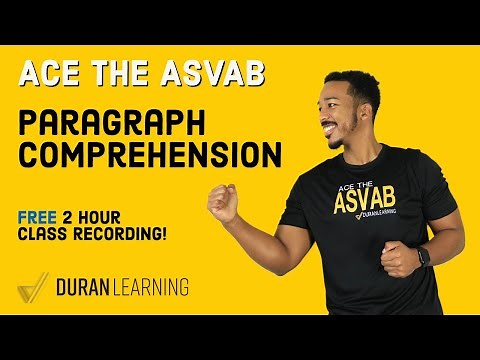 How to PASS the ASVAB Paragraph Comprehension Section (Free 2 Hour Class)