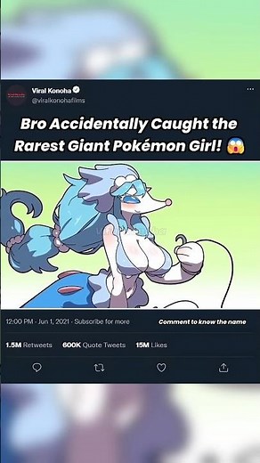 Bro Accidentally Caught the Rarest Giant Pokémon Girl! | #pokemon #animeedit #pokemonshorts #anime