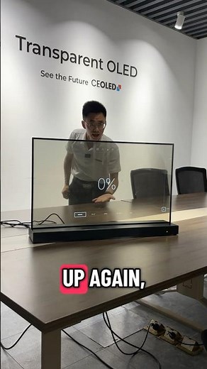 30" Transparent OLED | Precision Contact‑Free Control of Transparency #TransparentOLED #GestureTech