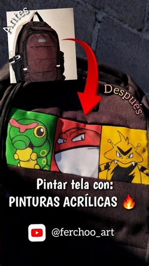 Así pinto TELA con acrílicos 🎨 #art #diy #pintandotela