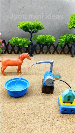 Mini tractor trolley making mini water pump project video # 685