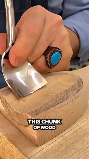 1.9K views | The process of carving a log of wood to be shaped into a kitchen ladle #wood #carving #popular | Woodform Crafts | Facebook