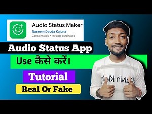 audio status maker app kya hai kaise use kare || audio status maker app video editing|| audio status