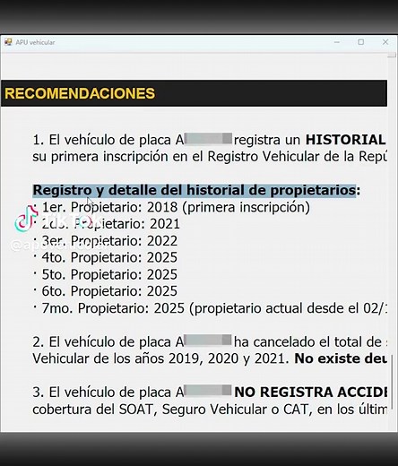Filtra la Placa de un Vehículo y Revisa su Historial