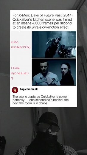 In X Men Days of Future Past 2014, Quicksilver’s famous kitchen scene was filmed