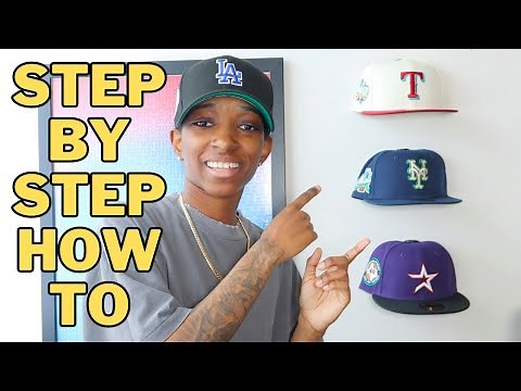 How to make a hat wall display | How to hang hats on the wall | Fitted Hat Wall Display
