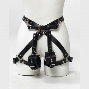 Waist to Leg Harness, Leather Strap Harness Butt Suspenders, Harness With Hand Cuff, Harness Brown Leather, Thigh Harness With Handle - Etsy