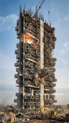 This Structure Failed in Seconds 😳 | #shorts #building #construction