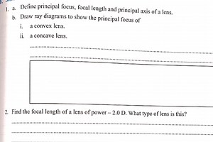 a. Define principal focus, focal length and principal axis of a... | Filo