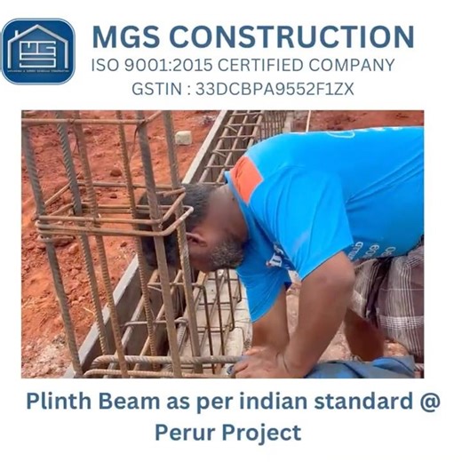 3BHK house - Plinth Beam Design as per indian code @ Coimbatore perur site : Ph: 9994159415