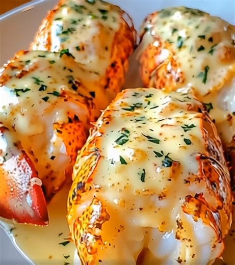 Garlic Butter Baked Lobster Tails A quick and elegant gourmet dinner that delivers melt-in-your-mouth lobster coated in rich, buttery garlic perfection. Ingredients: 4 lobster tails, thawed if frozen ½ cup unsalted butter, melted 3 garlic cloves, minced 1 tablespoon lemon juice 1 teaspoon paprika Salt and black pepper, to taste 1 tablespoon chopped fresh parsley (for garnish) Lemon wedges (for serving) Directions: Prepare the Lobster Tails: Preheat your oven to 425°F (220°C). Using kitchen sciss