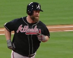 💪 B-MAC 💪 TEES 💪 OFF Atlanta Braves' Brian McCann jumps on this offering from Jake Arrieta and sends it 426 feet into the second deck. | FanDuel Sports Network South