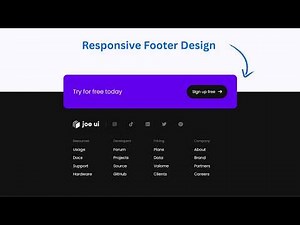 Responsive Footer Design using HTML & CSS | Modern Website Footer Tutorial