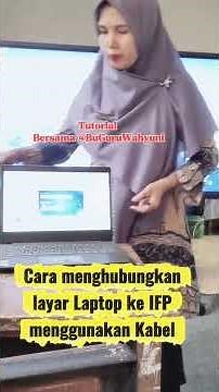 cara menghubungkan layar laptop ke Smartboard/IFP menggunakan kabel #Presentasi #smartboard #ifp