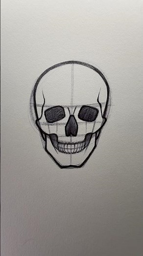 How to Draw a Skull (step by step) #drawing #draw #sketch #howtodraw #drawingtutorial #skull #art