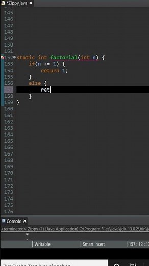 Factorial Function in Java #Shorts