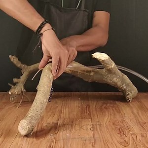 Artist turns wooden branch into Fountains ⛲ #wooden #fountain #artist | RusticKraft