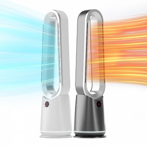 [Hot Item] Remote Control Timing Portable Cooling Heating Bladeless Electric Fan 10 Table Digital Safety Tower & Pedestal Fans Heater