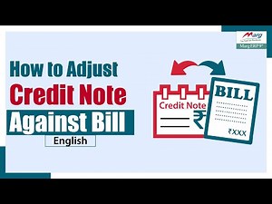 How to Adjust Credit Note Against Bill (English)