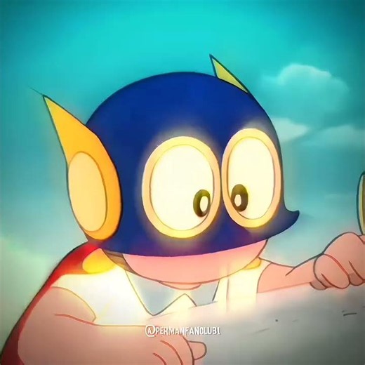 ❄️Perman Half Face Transition Edit! #perman #doraemon #edit