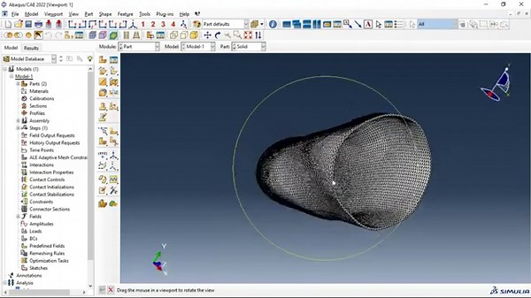 Abaqus Tutorial (Basic) :Convert Orpnhane Mesh to regular part solid in Abaqus #abaqustutorial