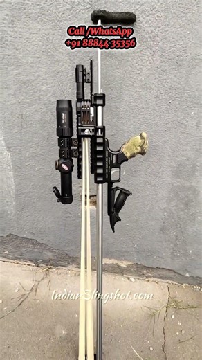 Premium Slingshot Rifle Setup | Heavy-Duty Rail & Multi-Band Power 🔥