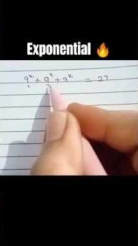 Exponential🔥#maths #matholympiad #exponents #exponential #math #tips #viral #short