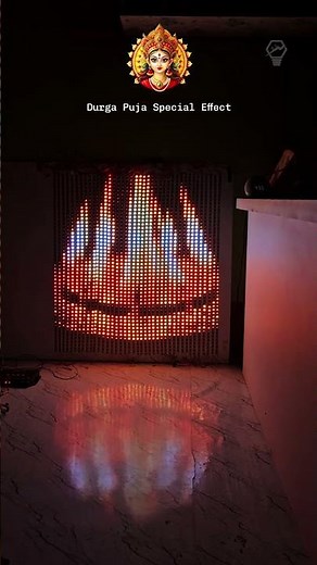🔥 POV: Maa Durga just lit up your home ✨🕉️ | Maa Durga Special Pixel LED Program