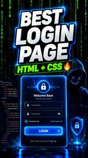 🚀 Create an Amazing Login Page with HTML & CSS Only #coding
