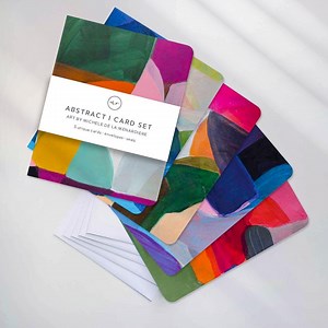 Abstract Art Greeting Card Set: Colorful Handmade Notecards - Etsy