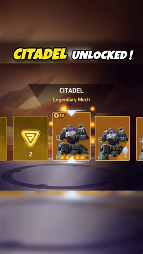 CITADEL UNLOCKED IN FIRST SPIN! 🤯👆🏻| MECH ARENA CRATE RUSH #mecharena #crateopening #citadel #shorts
