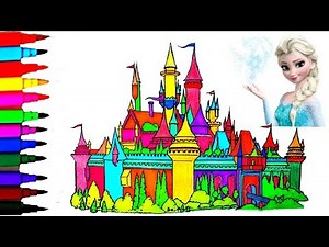 NEW Disney Frozen Coloring Book Pages Elsa's Rainbow Ice Castle Kids Fun Art Kids Balloons Toys