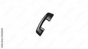 Telephone ringing animation. Operation room for customer service support 3d icon. Call vibration animated 4k