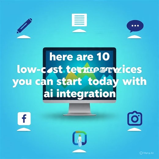 Here are 10 Low-Cost Tech Services You Can Start Today with AI Integration 👇👇 💡 1. AI-Powered Graphic Design Use tools like Canva and Adobe to create logos, flyers, and social media posts faster with AI features. 🎯 Target: Small businesses, churches, schools. 📝 2. AI Content Writing Services Leverage ChatGPT to create blog posts, captions, product descriptions, and website content. 💰 Low startup cost, high demand! 📊 3. Social Media Management with AI Analytics Use tools like Meta Business