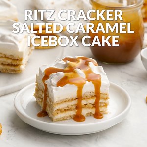 10K views · 77 reactions | Ritz Cracker Salted Caramel Icebox Cake is a mouthful to say, but is a dreamy, creamy, no-bake, salty-sweet icebox cake! It's swoon-worthy, for sure! Recipe: https://laurenslatest.com/salted-caramel-ritz-cracker-ice-box-cake/ | Lauren's Latest | Facebook