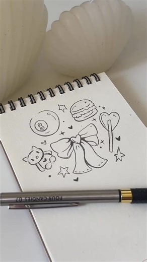 2.8K views · 72 reactions | Do you like it ⭐️ #drawing #doodles #viral #art #tutorial #sketch #easydrawing #artist #coquette #cleangirlaesthetic #summer | SketchyCore | Facebook