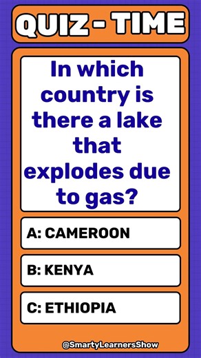 💨🌊 Which Country Has an Exploding Lake? 🤯 #shorts #quiz
