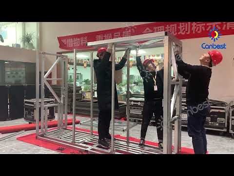 How to pre-install the steel structurer for Pole Mounted LED Display Screen