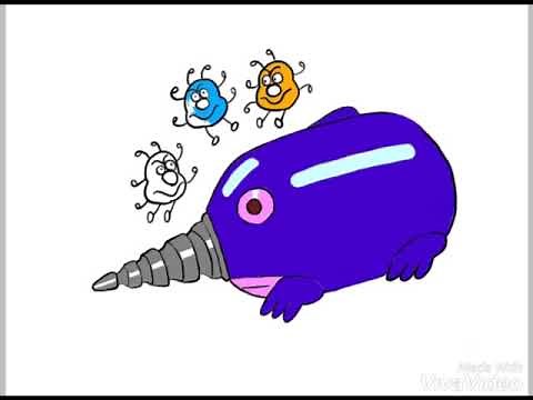もぐりん お絵かき ぬりえ アンパンマンのモグリン バイキンマン かびるんるん