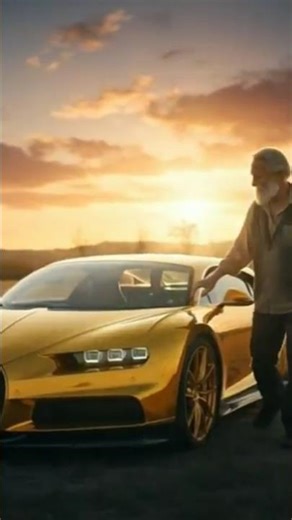 “Old Man Builds Golden Bugatti from Scratch ✨🚗”