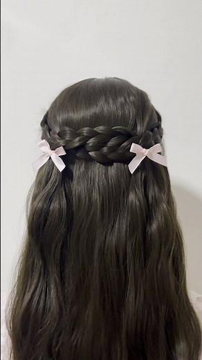 Easy Half-Up Braided Hairstyle Tutorial 🎀 | Cute & Elegant Hairstyle for Girls