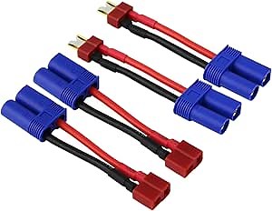 4pcs T-Plug to EC5 Male Female with 14awg 2inch WireRC Connector Adapter(W70-4)