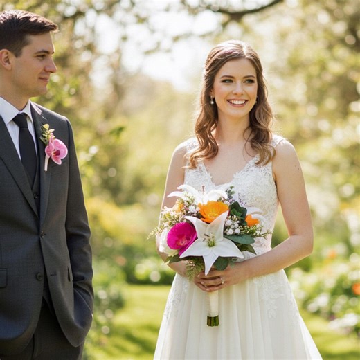 Tropical Wedding Prom Bouquet Orange Fuchsia Green - Add Boutonniere Flower Crown Cake Flowers & More! - Etsy