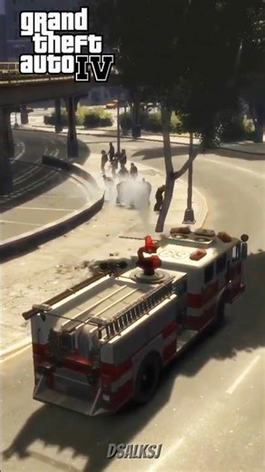 Firetruck vs NPC Logic in Every GTA Game #shorts #gta
