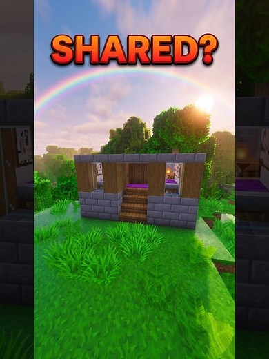 Easy 2 Player Survival Home Build..🤔( I THOUGHT I SAW ) #minecraft #shorts