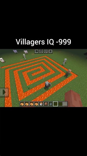 villagers IQ -999 #minecraft #minecraftmemes #minecraftshorts #viralshorts