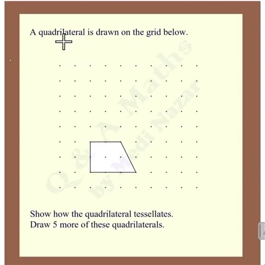 Show that Quadrilateral Tessellates Cambridge Lower Secondary Checkpoint Mathematics Paper 2 #algebra #mathtricks #igcsemaths #gcsemaths #mathematics #mathematicstutor #mathtutorial #mathtutoring #satpracticetest #secondarymaths #satexam #mathtutorials #mathhelp #satpractice #sattestprep #sattest #math #maths #igcse #class10maths #mathformulas #SAT #mathproblem #mathproblemsolved #pastpapers #mathskills #geometry #tessellation
