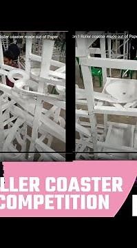Paper Roller Coaster in collage competition !! Roller coaster made out of Paper in 2020